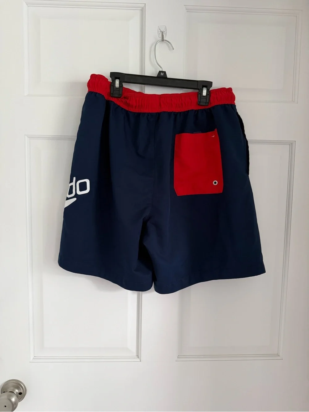 Red, White, and Blue Speedo Swim Trunks for Men